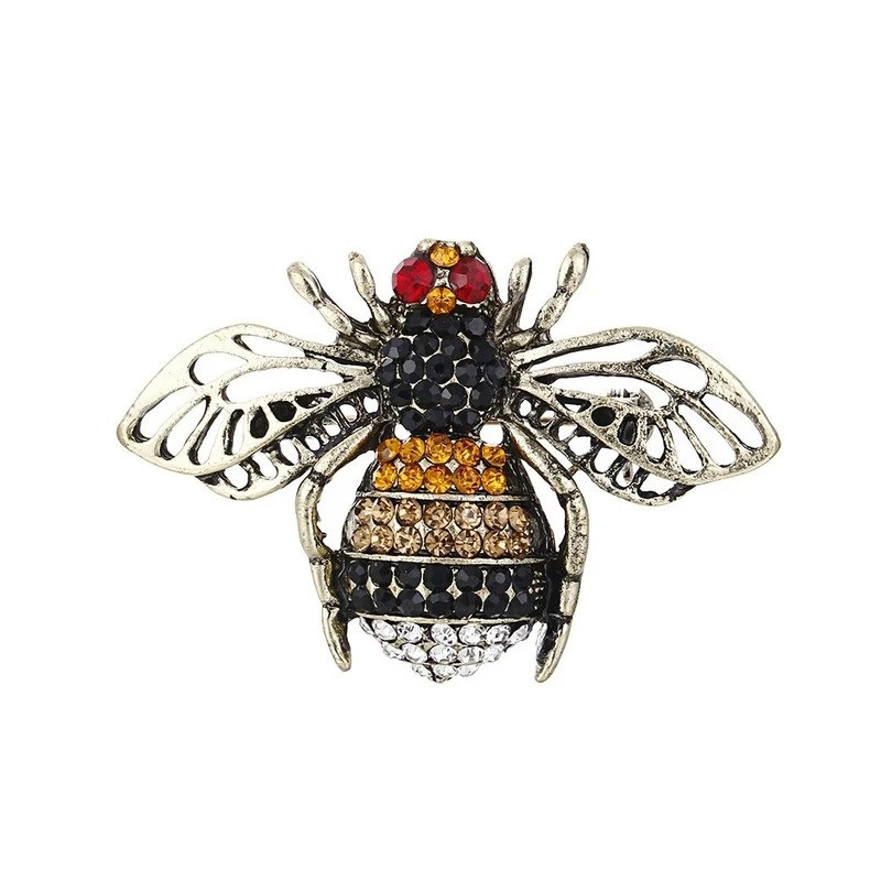 "Winged Jewels" Bee Brooch | Vintage Style Pin in 2 Colors