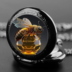 Black Queen Bee Watch | Unique Golden Crystal Jewelry Gift