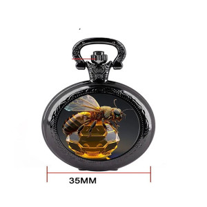 Black Queen Bee Watch | Unique Golden Crystal Jewelry Gift
