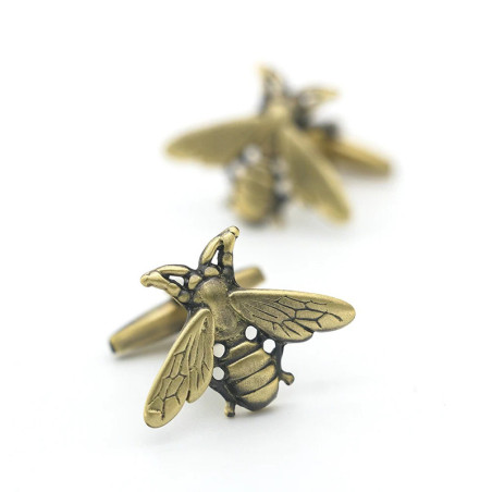 Vintage Bee Cufflinks | Unique Men's Jewelry Gift | 1001Bees