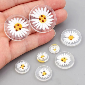 Cute Daisy Buttons - Set of 20 | Floral Sewing & DIY Gift