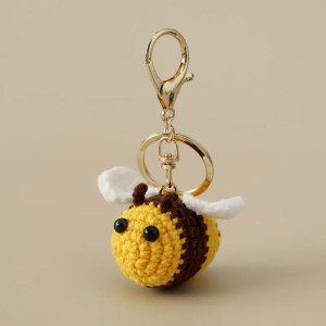 Cute Crochet Bee Keychain | Handmade Gift for Bee Lovers