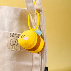 Cute Bee Coin Purse Keychain | Silicone "Mimi Bee-Smile" Gift