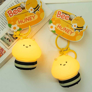 Cute Bee LED Night Light Keychain | Portable & Adorable Gift