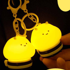 Cute Bee LED Night Light Keychain | Portable & Adorable Gift