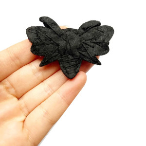Elegant Black Bee Patch with Rhinestones & Gold | DIY Gift
