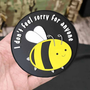 Funny 'I Don't Feel Sorry' Bee PVC Patch | Cute & Sassy Gift