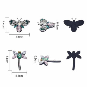 Cute Bee & Dragonfly Embroidered Patch Set (6 Pcs) | 1001Bees