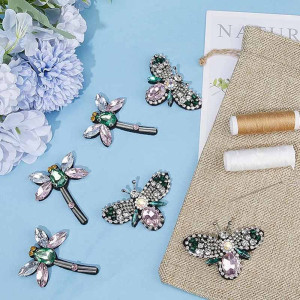 Cute Bee & Dragonfly Embroidered Patch Set (6 Pcs) | 1001Bees