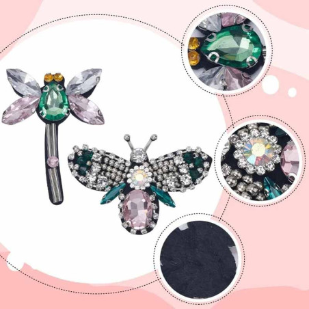 Cute Bee & Dragonfly Embroidered Patch Set (6 Pcs) | 1001Bees