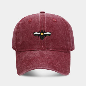 Embroidered Bee Cap "Winged Stitcher" | Vintage Dad Hat