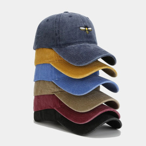 Embroidered Bee Cap "Winged Stitcher" | Vintage Dad Hat