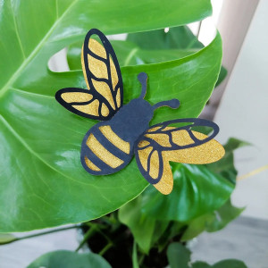 Glitter Bee Wall Stickers | Cute Gold & Black Nature Decor