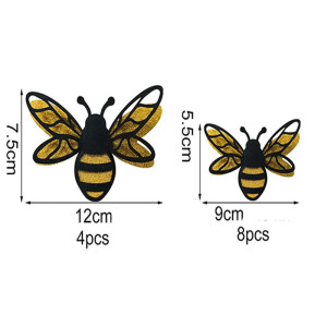 Glitter Bee Wall Stickers | Cute Gold & Black Nature Decor