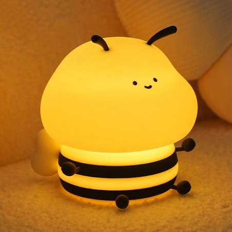 Cute Bee LED Night Light for Kids | Touch & Dimmable Lamp