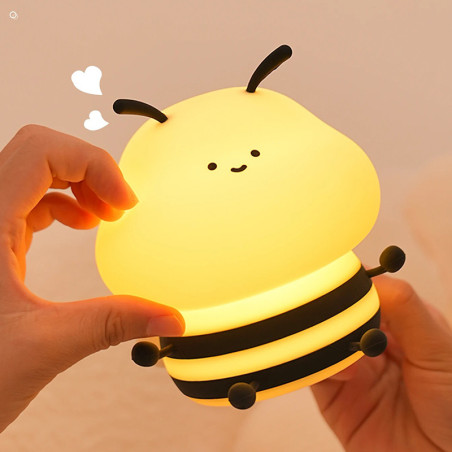 Cute Bee LED Night Light for Kids | Touch & Dimmable Lamp