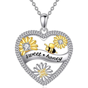 Sweet Honey Heart Bee Necklace | A Unique Romantic Gift!