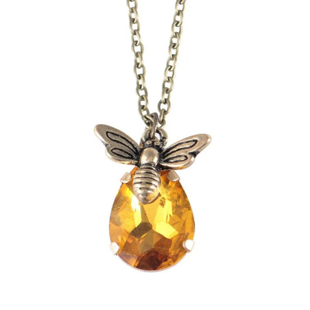Vintage Amber Bee Necklace | Timeless Bee Jewelry Gift
