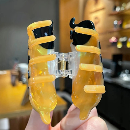 Large Bee Hair Claw Clip with Crystal Wings | Cute Bee Gift