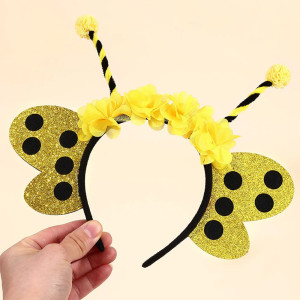 Cute Bee Headband with Glitter Wings | Fun Party Accessory