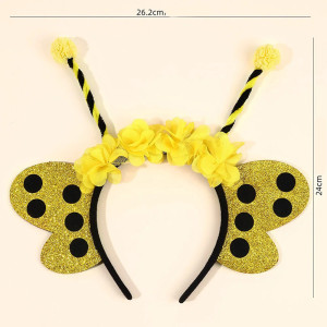 Cute Bee Headband with Glitter Wings | Fun Party Accessory