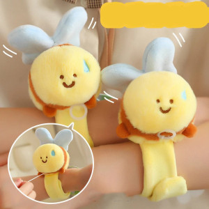 Cute Bee Plush Slap Bracelet for Kids | Funny Animal Toy Gift
