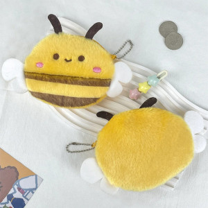 Cute Bee Plush Coin Purse | Kawaii Pouch & Unique Gift Idea
