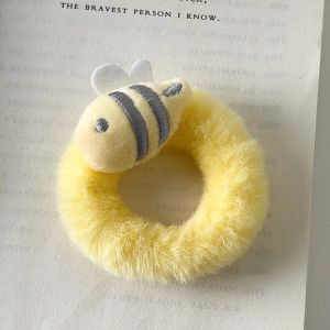 Cute Bee Plush Scrunchies (Set of 5) | Unique Hair Tie Gift