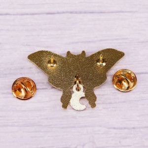 Lunar Dance Butterfly Pin | Celestial Enamel Jewelry Gift