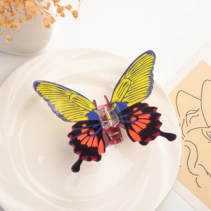 Cute Fairy Wings Butterfly Hair Clip | Yellow & Purple Accessory