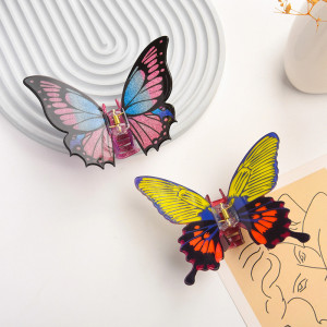 Cute Fairy Wings Butterfly Hair Clip | Yellow & Purple Accessory