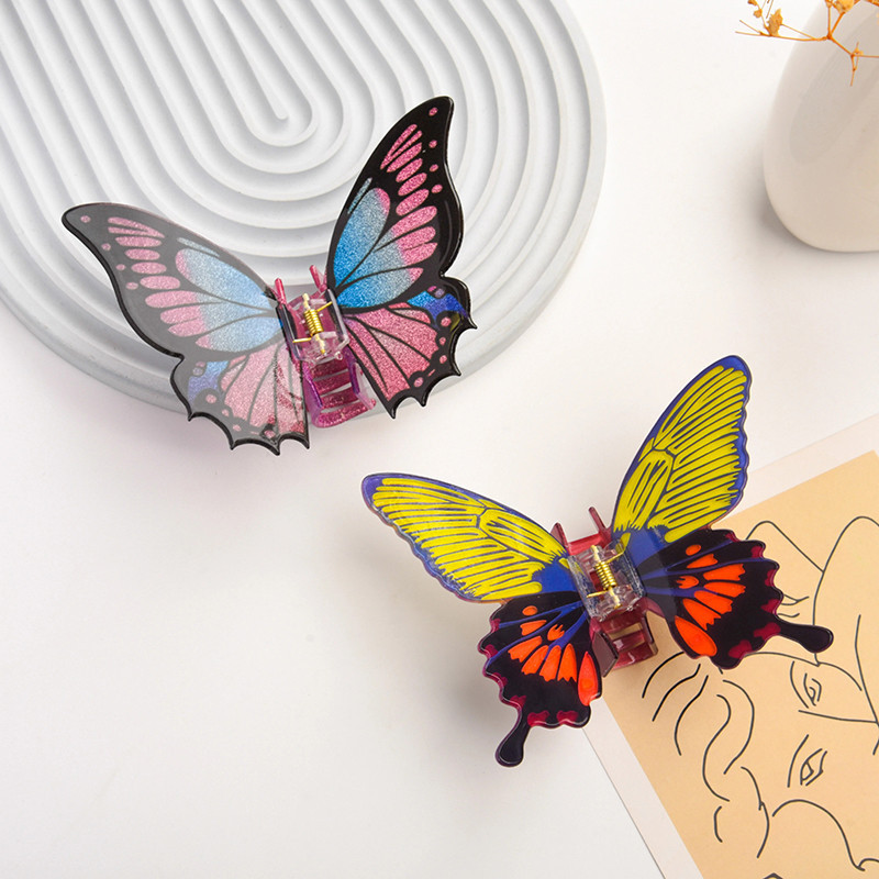 Cute Fairy Wings Butterfly Hair Clip | Yellow & Purple Accessory