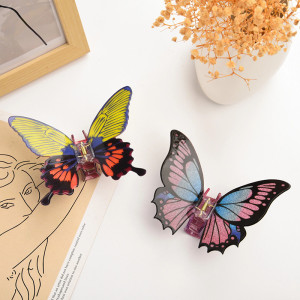 Cute Fairy Wings Butterfly Hair Clip | Yellow & Purple Accessory