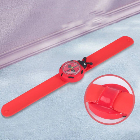 Cute Ladybug Slap Watch for Kids | Easy Silicone Band Gift