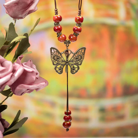 Boho Butterfly Necklace - Unique Jewelry Gift in 10 Colors
