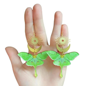 Enchanting Luna Moth Earrings | Celestial Boho Jewelry Gift