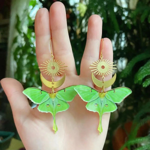 Enchanting Luna Moth Earrings | Celestial Boho Jewelry Gift