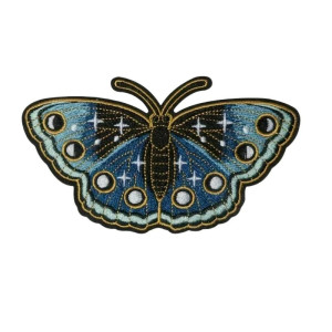 Sapphire Galaxy Butterfly Embroidered Patch | Cute Iron-On Gift