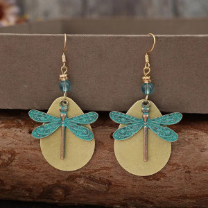 Bohemian Turquoise Dragonfly Earrings | Handmade Gift Idea