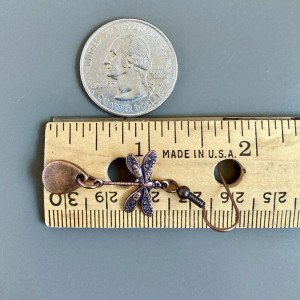 Vintage Dragonfly Earrings | Antique Bronze Boho Jewelry Gift