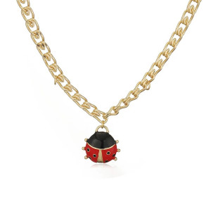 Royal Chain Ladybug Necklace | Cute Gold Jewelry Gift for Women