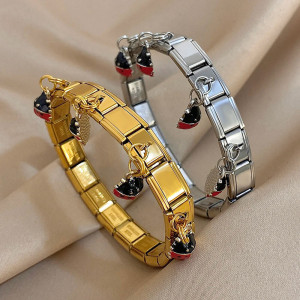 Lucky Ladybug Charm Bracelet - Gold & Silver | Cute Gift