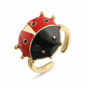 Lucky Pop Ladybug Ring | Cute Adjustable Good Luck Jewelry