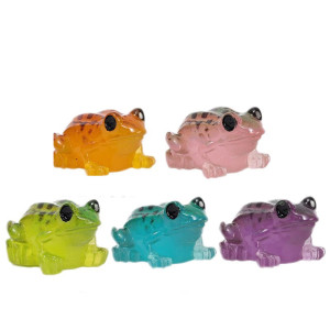 Cute Mini Frog Figurines | Glow in the Dark Gift Set of 5