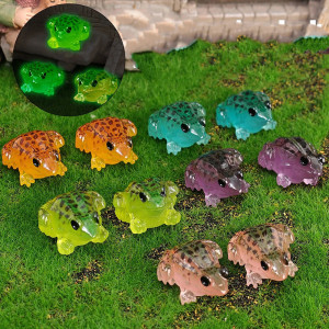 Cute Mini Frog Figurines | Glow in the Dark Gift Set of 5