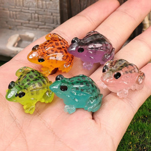Cute Mini Frog Figurines | Glow in the Dark Gift Set of 5