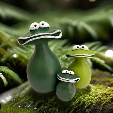 Funny Frog Statues Set of 3 | Cute Modern Garden & Home Decor