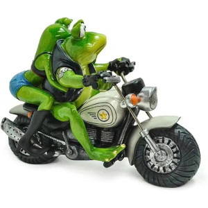 Funny Biker Frog Couple Figurine | Unique Romantic Gift Idea