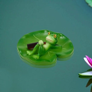 Funny Relaxing Frog Statue | Cute Garden & Pond Decor Gift