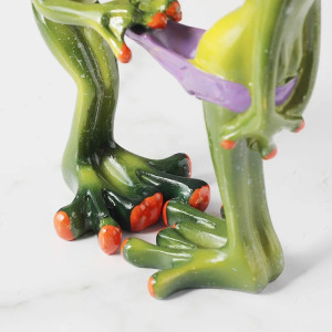 Funny Frog Figurine "Swamp Inspection" | Cute Garden Gift